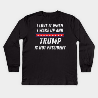 Trump is Not My President Kids Long Sleeve T-Shirt